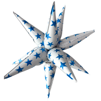 32" Blue Sparkle Star Starburst Balloon Kit