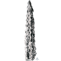 34" Black & White Tissue Balloon Twirlz Tail - 1ct